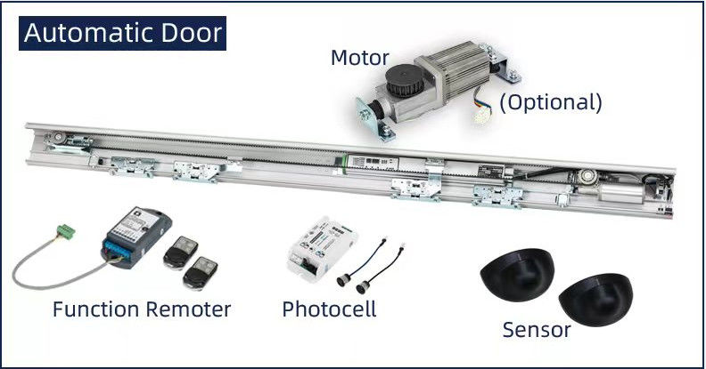 OEM Automatisches Schiebetür-Betriebssystem für Rahmenlose Glastüren