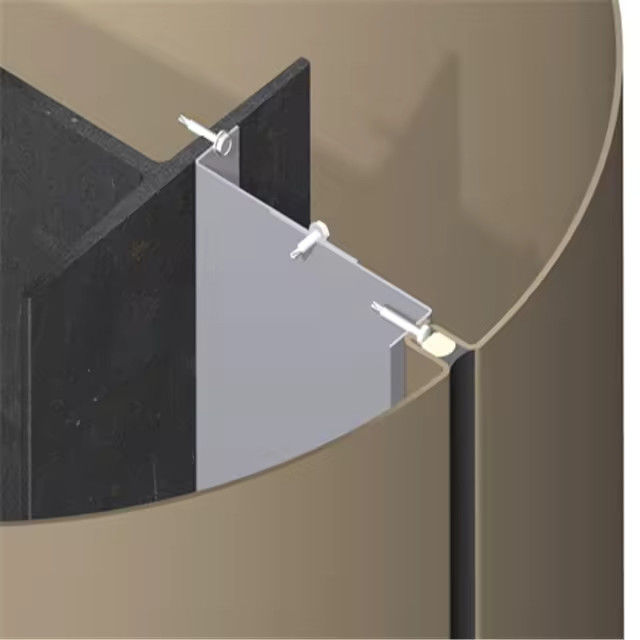 Feuerdichte Vorhangwand aus anodierter Aluminiumfolie der Klasse A mit Schalldämmleistung ≥ 35 dB
