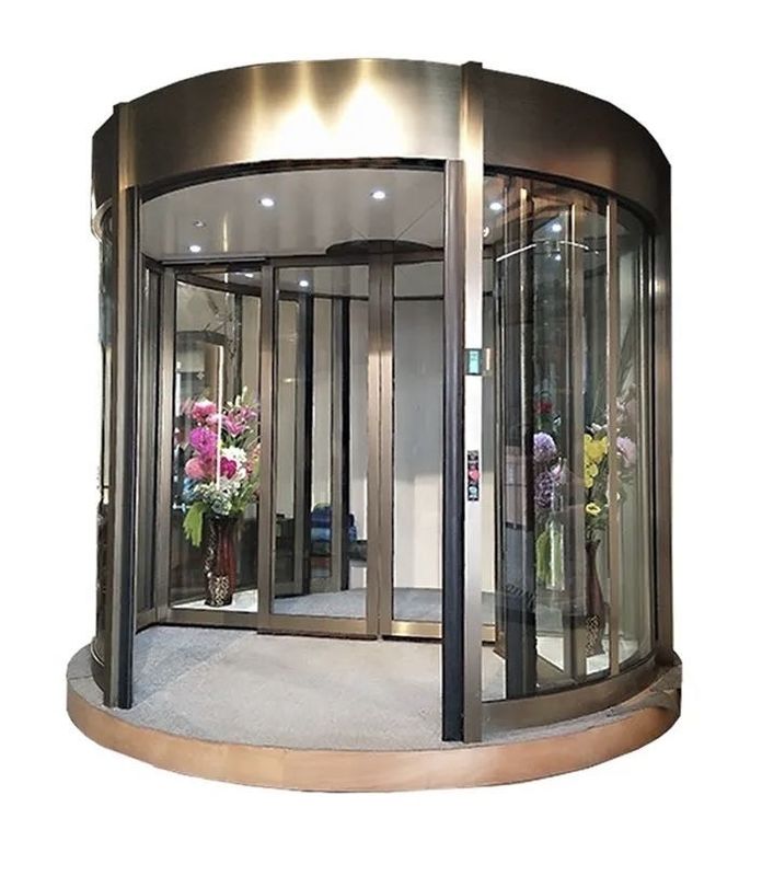 Elegante und praktische automatische Drehtür für Firmengebäude