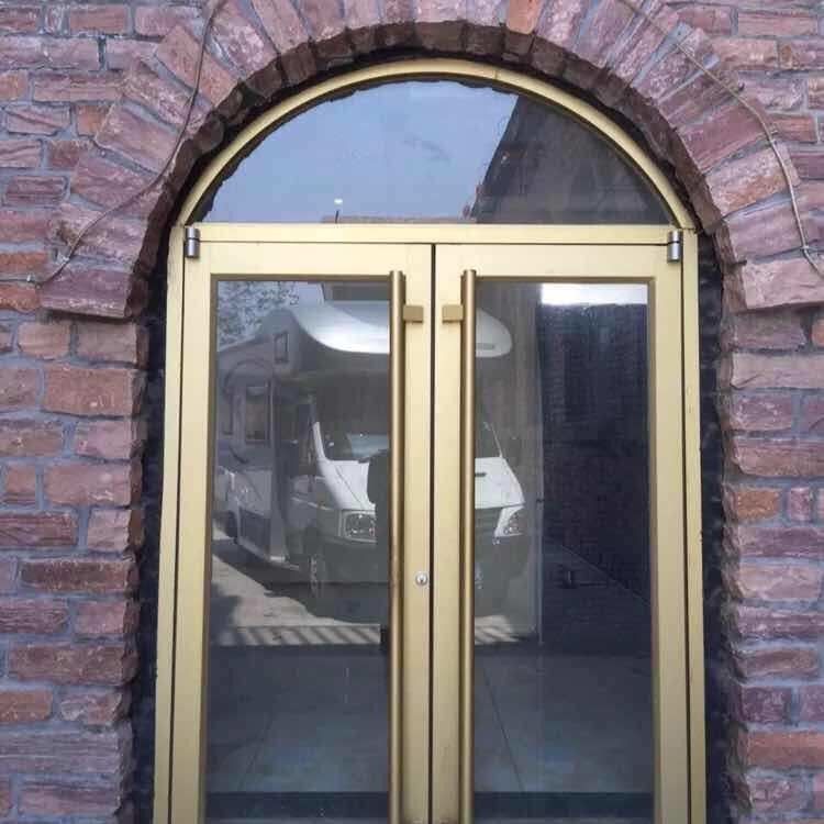 Moderne Innenarchitektur Balkon Shop Vorderseite Aluminium-Gitter Tür