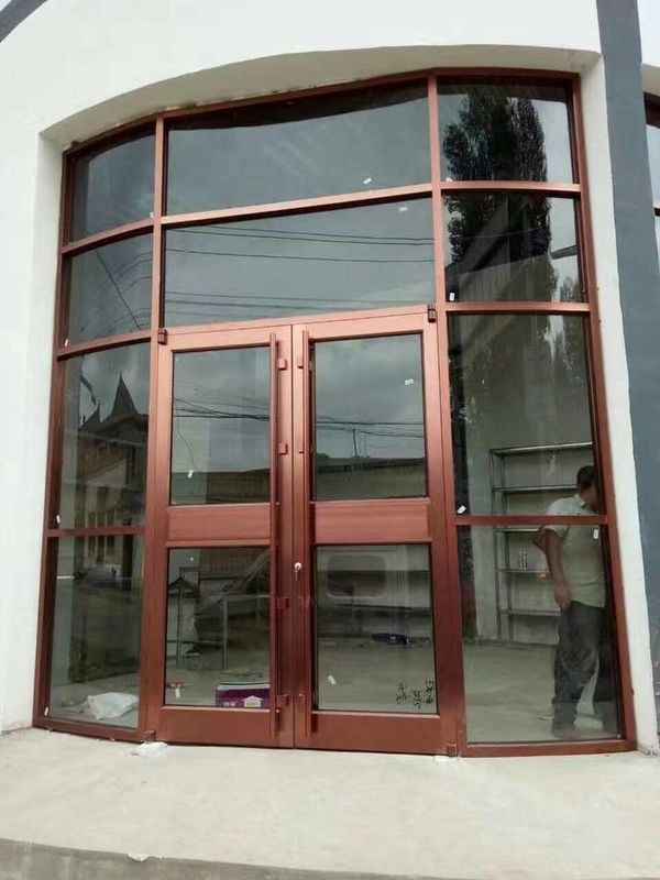 Hochwertige Wärmedämmung Schaltkreisbrecher Aluminiumlegierung Gewerbe Kfc Shop Front Schwing Tür