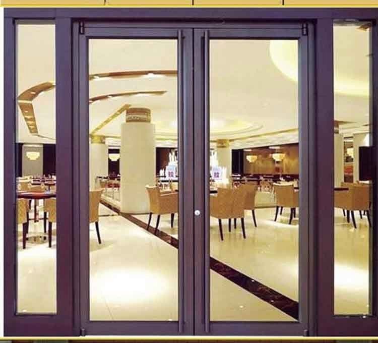 Werksgroßhandelspreis Aluminiumrahmen Verkaufsfläche Kfc Tür Fußboden Frühling gehärtet Sicherheit Doppelglas Tür