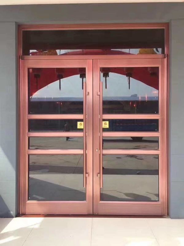 Fluorkohlenstoffbeschichtete Aluminiumlegierung Eingangstür KFC Shop Eingangstür